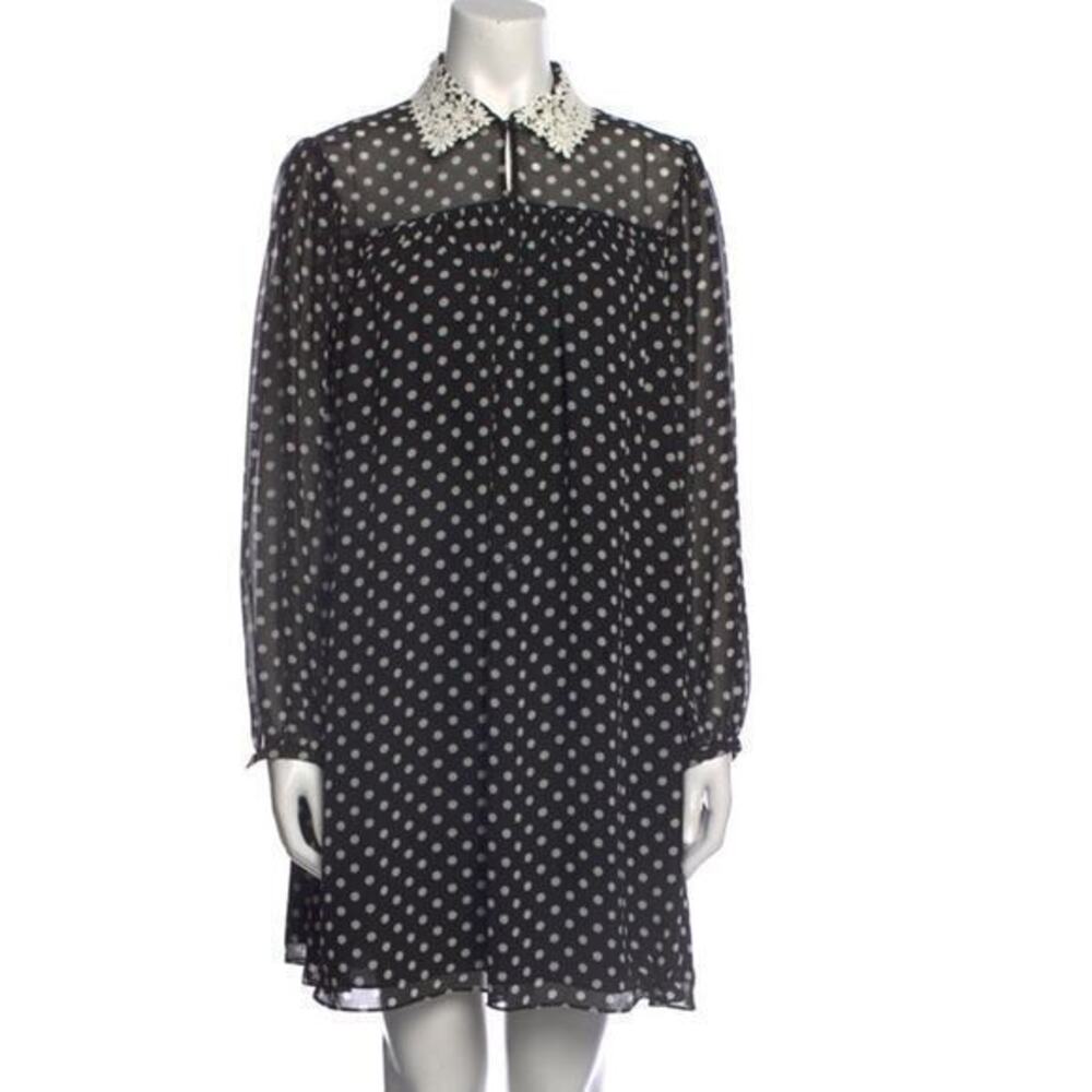 Kate Spade polka dot black and white mini dress size S